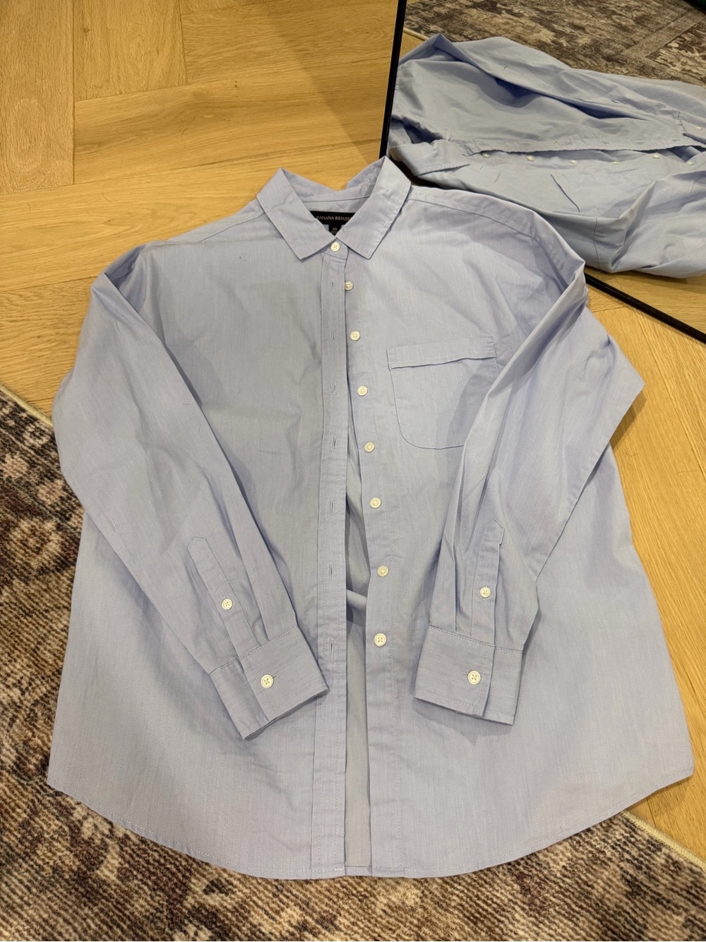 Banana Republic Light Blue Women's Button Down Shirt